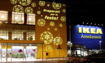 Proiezioni Natalizie per centri commerciali - Ikea Arredamenti