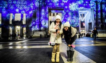 Proiezioni natalizie Stazione di Milano Centrale