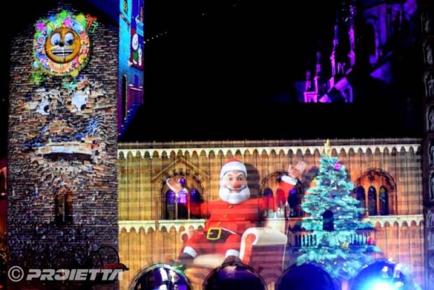 Kerst Video Mapping en immersive projections in Como